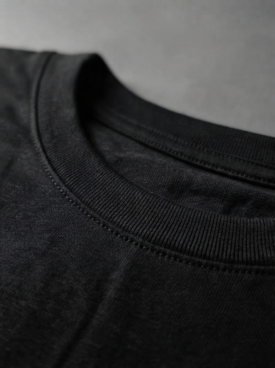 Men’s Classic Full Sleeve Round Neck T-Shirt – Solid Black